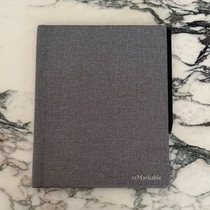 reMarkable 2 paper tablet with Grey folio cover and Marker